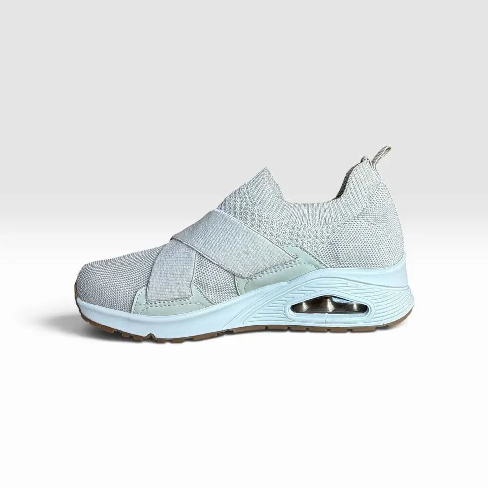 Skechers Uno Cross Knit Womens 9 Off White Slip On Sneakers 177110 Memory Foam
